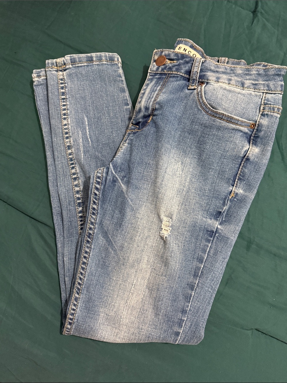 Encore Jeans Light Blue Skinny with Distressed Detail